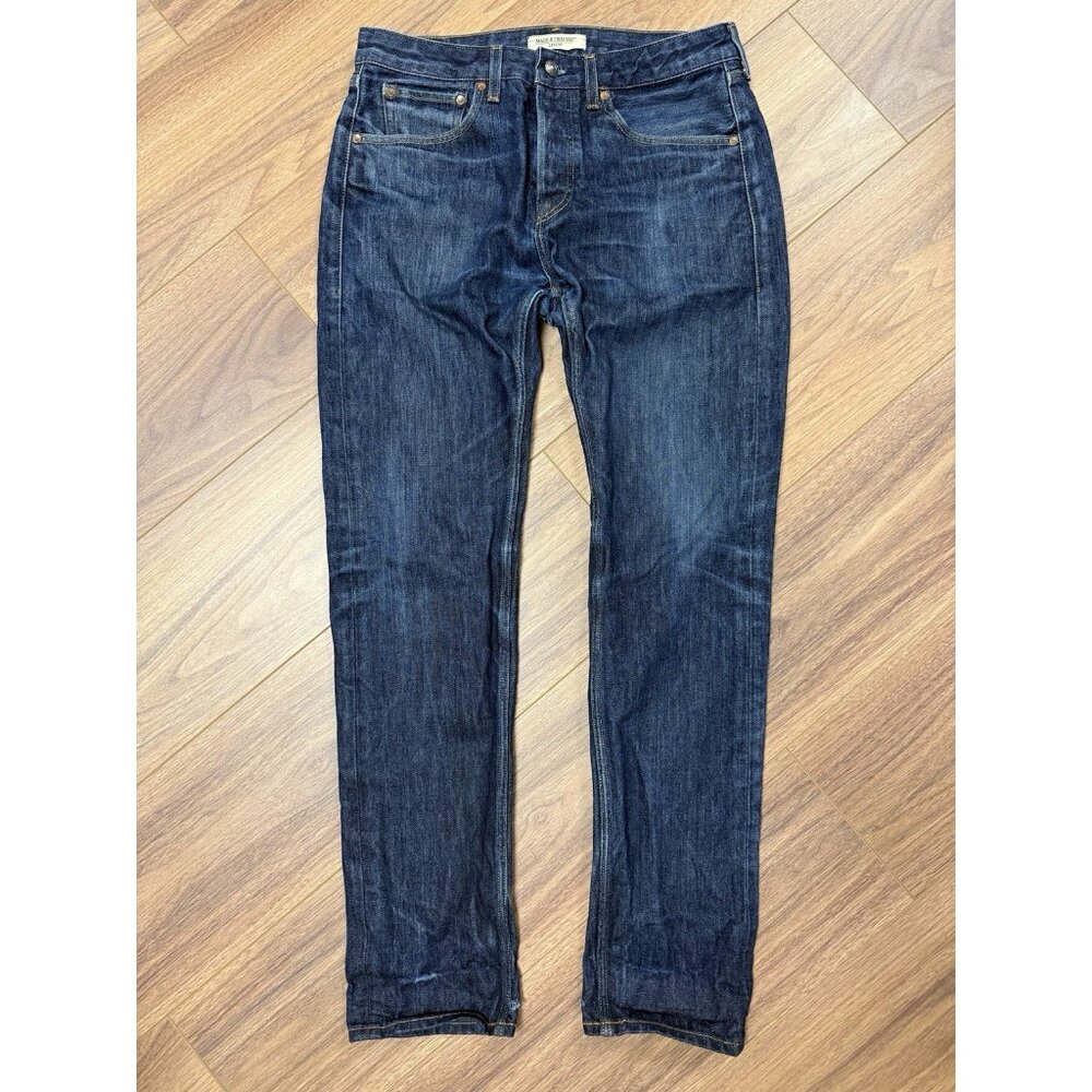 Levi's Made & Crafted Raw Denim Thumbtack Jeans Mens 34 Dark Wash LVC